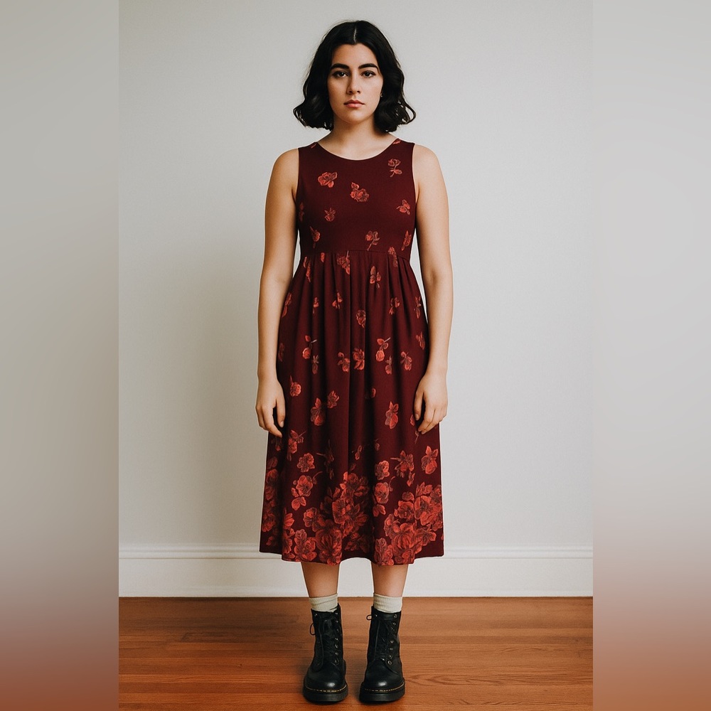 Vintage Laura Ashley Sleeveless Maxi Dress